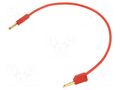 Test lead; 60VDC; 30VAC; 10A; non-insulated; Len: 0.15m; red STÄUBLI LK2-F-01522