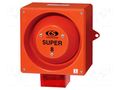 Signaller: lighting-sound; 24VDC; siren,flashing light; red; IP65 CLIFFORD & SNELL YL80/D50/R/RF/SU/W