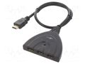 Switch; 0.55m; HDCP 2.2,HDMI 2.0; Support: 3D,4K,HDCP; black Goobay HDMI-SWITCH-06