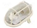 Lamp: lighting fixture; OVAL100; polycarbonate; E27; IP44; oval PAWBOL PW-D.3155P