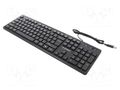 Keyboard; black; USB A; wired,US layout; 1.4m GEMBIRD KB-MCH-04