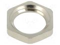 Nut; M12; brass; Thread: metric; Pitch: 1.5; Plating: nickel HELLERMANNTYTON ALNPB-M12-NPB-ML