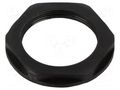 Nut; M16; polyamide 66; black; Thread: metric; Pitch: 1.5; -50÷135°C HELLERMANNTYTON ALPA-M16-BK