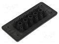 Multigate grommet; black; Holes no: 17; -40÷90°C; UL94V-0; IP65 TRELLEBORG MH-16-F-17-1-R9005