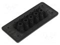 Multigate grommet; black; Holes no: 17; -40÷90°C; UL94V-0; IP65 TRELLEBORG MH-16-F-17-1-R9005