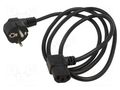 Cable; 3x1mm2; PVC; 1.8m; black; 10A; 250V; Cablexpert GEMBIRD PC-186A-VDE1B-1.5M