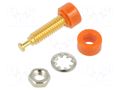 Connector: 2mm banana; socket; 5A; 1.5kV; 22.35mm; orange; on panel POMONA POM-3542-3
