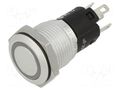 Switch: vandal resistant; Pos: 2; SPDT; 3A/240VAC; 3A/240VDC; green EAO 82-4551.1134