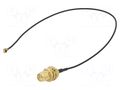 Cable; 0.5m; IPEX MHF 1,SMA female; black; angled,straight ONTECK IPEX-SMA-500