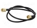Cable; 0.5m; RP-SMA male,SMA male; black; straight; 50Ω ONTECK SMA-03-0.5