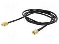Cable; 1m; RP-SMA male,RP-SMA female; black; straight; 50Ω ONTECK SMA-05-1.0