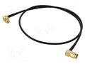 Cable; 0.5m; RP-SMA male,SMA female; black; angled; 50Ω ONTECK SMA-09-0.5