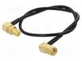 Cable; 0.3m; RP-SMA male,RP-SMA female; black; angled; 50Ω ONTECK SMA-10-0.3