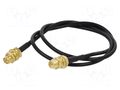 Cable; 0.5m; RP-SMA female,both sides; black; straight; 50Ω ONTECK SMA-14-0.5