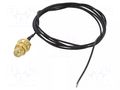 Cable; 1m; wires,SMA female; black; straight; 50Ω ONTECK SMA-16-1.0