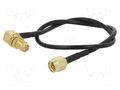 Cable; 0.3m; SMA male,SMA female; black; angled,straight; 50Ω ONTECK SMA-18-0.3