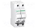 Fuse acces: fuse disconnector; Poles: 2; 500VAC; 25A; 10x38mm SCHNEIDER ELECTRIC A9N15651
