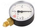 Manovacoumeter; -1÷0.6bar; G 1/4",bottom connection; 63mm PNEUMAT 6302-K