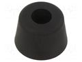 Screw fastened foot; H: 15.9mm; black; Dim: Ø23.8mm; Cutout: Ø4.4mm KEYSTONE KEYS729