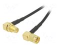 Cable; 1m; RP-SMA female,SMA male; black; angled; 50Ω ONTECK SMA-12-1.0