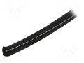 Braid; ØBraid : 5÷8mm; PET,polyester; black; incised; -50÷125°C HELLERMANNTYTON TWIST-IN-FR08-BK