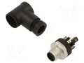 Connector: M12; plug; PIN: 8; male; angled; IP67; screw terminal BINDER 99-0487-52-08