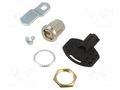 Lock; zinc alloy; 25mm; nickel; Actuator material: steel ELESA+GANTER CQ/A-M19X1-36-25
