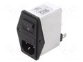 Connector: AC supply; socket; male; Inom: 6A; Ir: 373uA; 250VAC; 1MΩ SCHAFFNER FN283-6-06