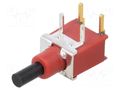 Switch: push-button; Pos: 2; SPST-NO; OFF-(ON); Contacts: copper E-SWITCH 800AWSP9M6RE