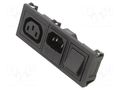 Connector: AC supply; socket; male,female; 10A; 250VAC; IEC 60320 BULGIN BZH11/Z0000/10