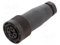 Connector: M18; plug; female; 250V; 4A; IP65; PIN: 4; screw terminal IFM ELECTRONIC E10137