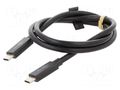 Cable; USB 4.0; USB C plug,both sides; 0.7m; black; 40bps; 240W; 5A Goobay USBC-4.0G3-007BK