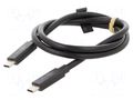 Cable; USB 4.0; USB C plug,both sides; 0.7m; black; Cu,tinned GOOBAY USBC-4.0G3-007BK