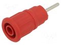 Connector: 4mm banana; socket; 24A; 1kV; L: 35.5mm; red; insulated STÄUBLI SEB4-R/N-22