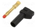 Connector: 4mm banana; plug; 32A; black; insulated,angled STÄUBLI SLS425-SW/A-21