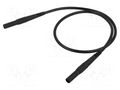 Test lead; 32A; banana plug 4mm x2; insulated; Len: 0.5m; black STÄUBLI XMS-419-05021