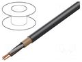 Wire; NYY; 2x25mm2; round; stranded; Cu; PVC; black; 600V,1kV HELUKABEL NYY-O-2X25-RM