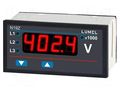 Voltmeter; digital,mounting; 100÷500V; LED; 4-digit; Char: 14mm LUMEL N19Z-E3V8CL51000M0
