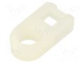 Holder; screw; polyamide,polyamide 6.6; natural; cable ties HELLERMANNTYTON FH50-PA66-NA