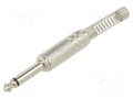 Connector: Jack 6,3mm; plug; male; mono; ways: 2; straight; 6.4mm CLIFF FM1002
