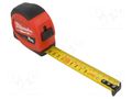 Measuring tape; L: 8m; Width: 25mm; slim Milwaukee MW-48227708