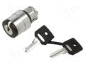 Switch: rotary with key; 22mm; Stabl.pos: 3; black; none; IP66 SCHNEIDER ELECTRIC ZB4BG3