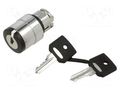 Switch: rotary with key; 22mm; Stabl.pos: 3; black; none; IP66 SCHNEIDER ELECTRIC ZB4BG3