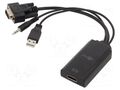 Converter; Support: Full HD 1080p; black Goobay VGA-HDMI-ADAP01