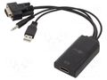 Converter; Full HD 1080p; black; black GOOBAY VGA-HDMI-ADAP01