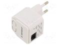 Repeater WiFi; IEC C8 male,RJ45 socket; white GEMBIRD WNP-RP300-03