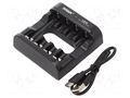 Charger: for rechargeable batteries; Li-Ion; 1.5V; 5VDC XTAR XTAR-LC4-1.5V