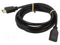 Cable; HDMI socket,HDMI plug; HDCP 2.2,HDMI 2.0; 3m; black GOOBAY GOOBAY-61310