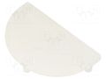 Cap for LED profiles; milky; 20pcs; plexiglass PMMA; rounded TOPMET TOP.V4980038