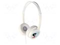 Headphones; white; Jack 3,5mm; headphones; volume limiter; 1.2m GEMBIRD MHP-JR-W
